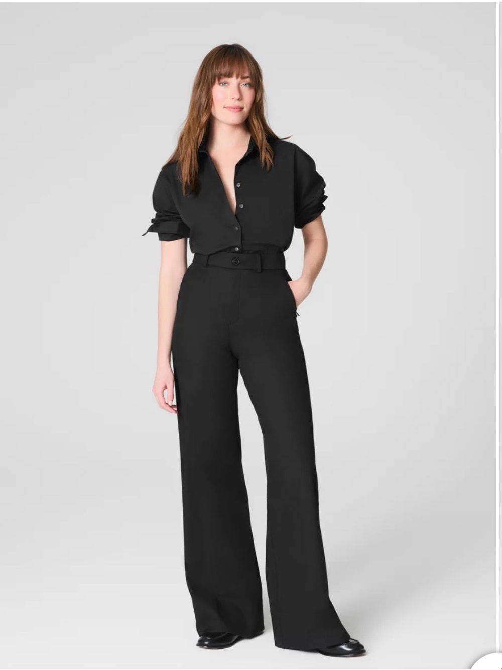 NWT SPANX SPANXsupersmooth Stretch Twill Wide Leg Pant Size S petite